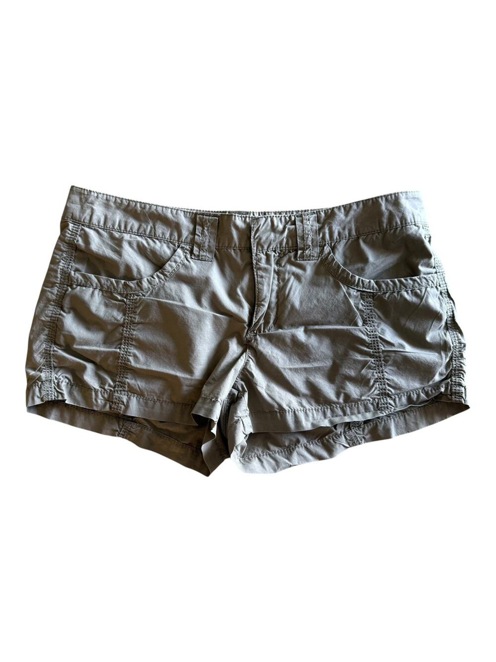 Express Utility Cargo Shorts With Back Zip Pockets - Size 4 Khaki